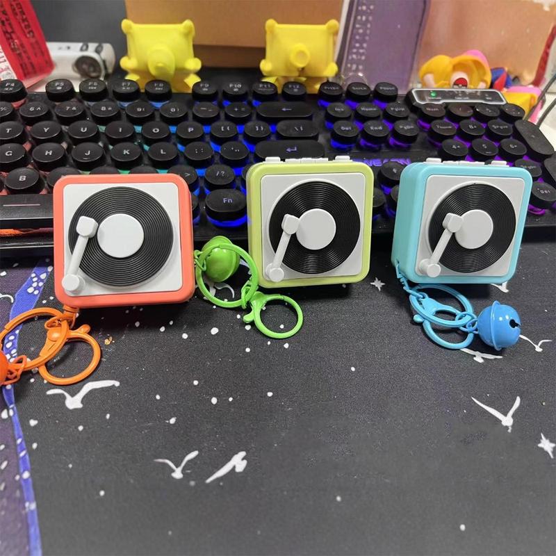 Porta-chaves Toca-discos Função de Gravação Vintage Pequeno Gravador Vintage Chaveiro Decorativo Casal Chaveiro Para Chaves