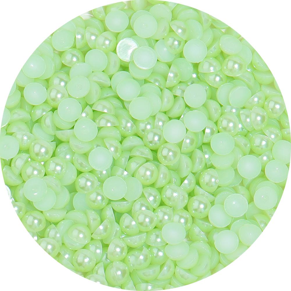 50-500Pcs ABS Imitation Pearls Beads Color Flat Back Cabochon Half Round Loose Bead for Crafts Garment Nail Art Jewelry Findings