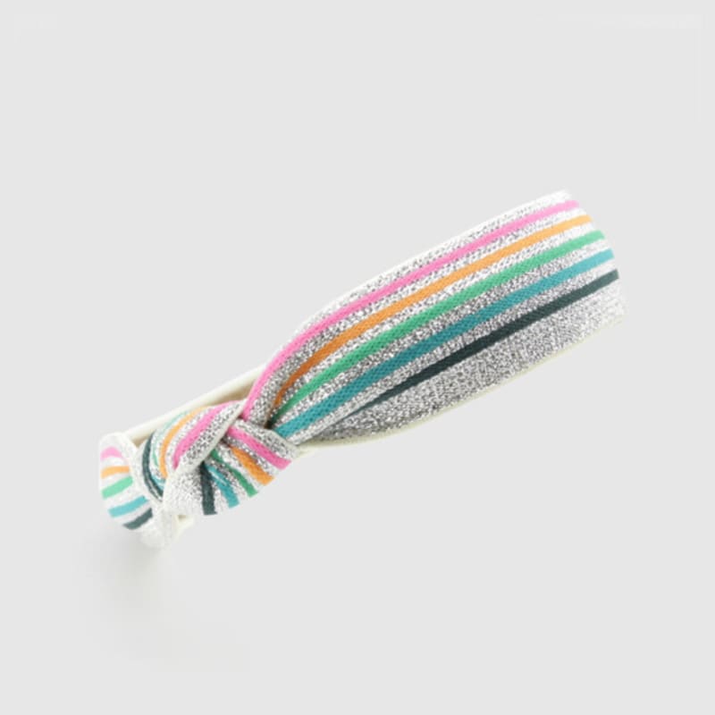 LALA Twinkle Stripe Knoten Haarband - Silber