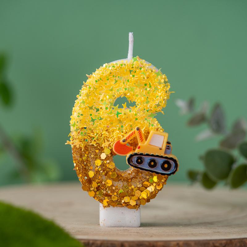 Creative Excavator Birthday Candles - Perfect for Cakes and Parties