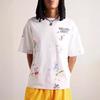 T-shirt a maniche corte trendy europea e americana transfrontaliera GALLERY DEPT stampa graffiti schizzi d'inchiostro dipinti a mano uomo e donna alta