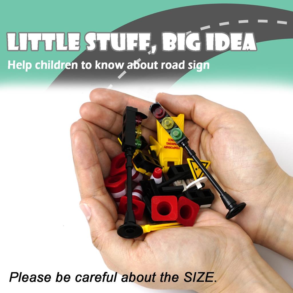 City street building block traffic cone signs, parts, construction, military, toys.