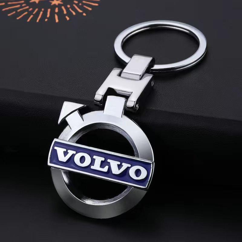 

3D Creative Car Badge Keychain Metal Emblem Key Ring For Volvo XC60 V50 S60 XC90 V60 V40 XC40 V70 S90 Olestar AWD S80 T6 V90 C40