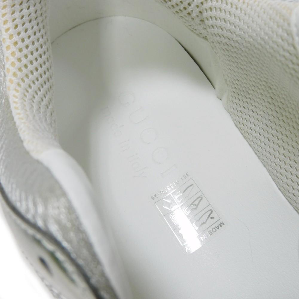 Used 9539 Good Game Basket 722429 AAA9I 8141 7896 10 Green Low Top 11.4" Unused Interlocking G Silver Men's from Japan