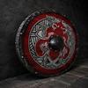 Viking Shield, 60.96 Cm Battleworn Fenrir Wolf Norse Wall Art, Pagan Decor Gift