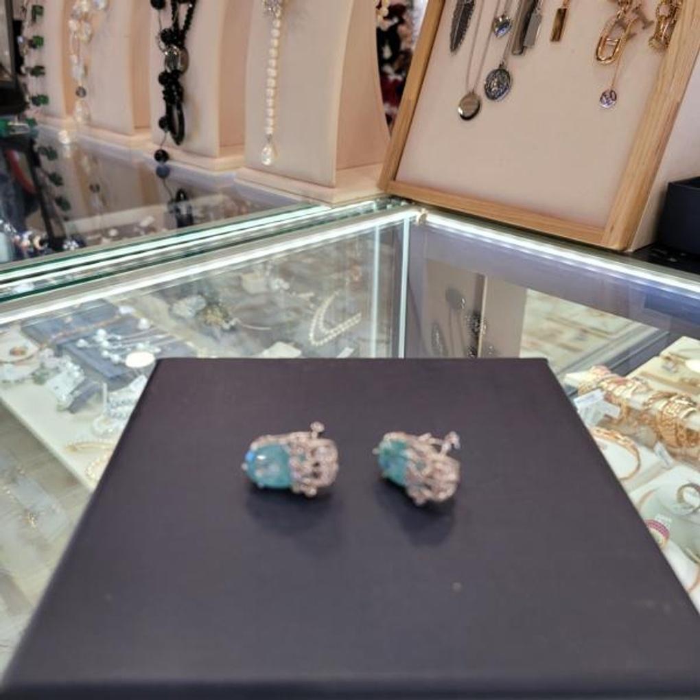 ARTRIA Ice Cubic Lace Crystal Earrings JTOBAFR0023