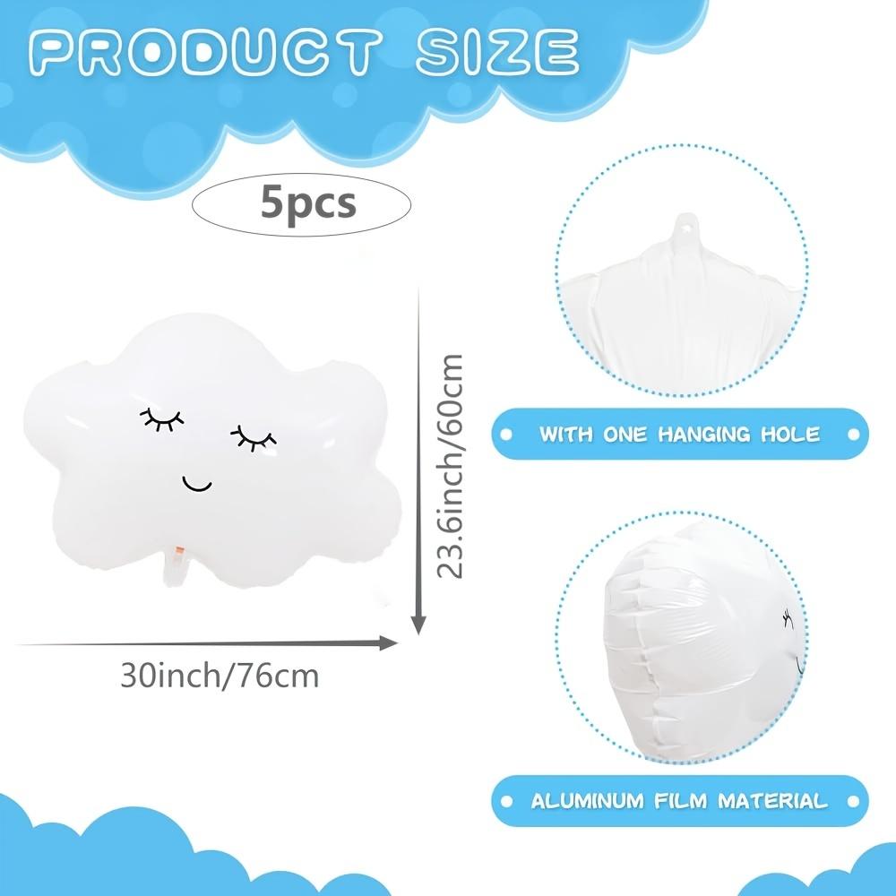 5PCS White Rainbow Cloud Sun Moon Theme Aluminum Foil Balloon Birthday Party Wedding Decoration Aluminum Foil Ballon Baby Shower