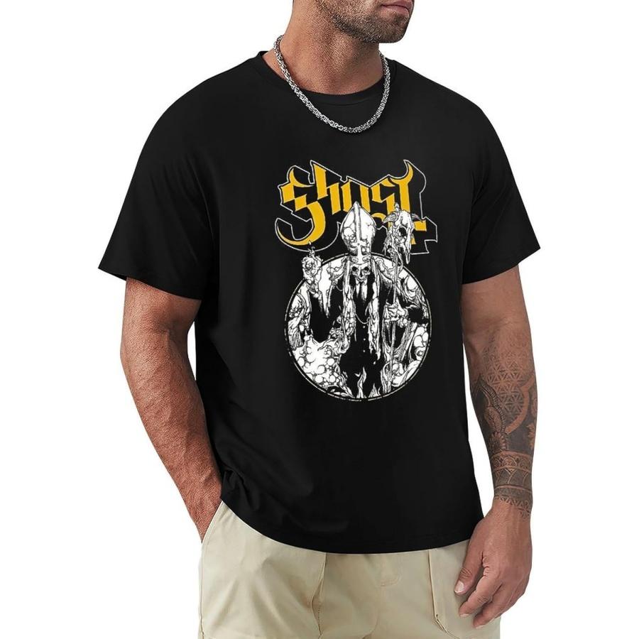 Corlrjxpd Men s Ghost Meliora T-Shirt Summer Crew Neck Tops Casual Short Sleeves T-Shirts(1) S
