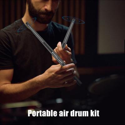 Virtual Electronic Drum Set Electric Pocket Air Drum Kit with Drumsticks Pedals Audio Converter for Adults Kids Beginners