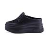 Baotou Half Slippers Hollow Breathable White Shoes Spring And Summer New Style Versatile Thick Sole Inner Heightening Mesh Shoes