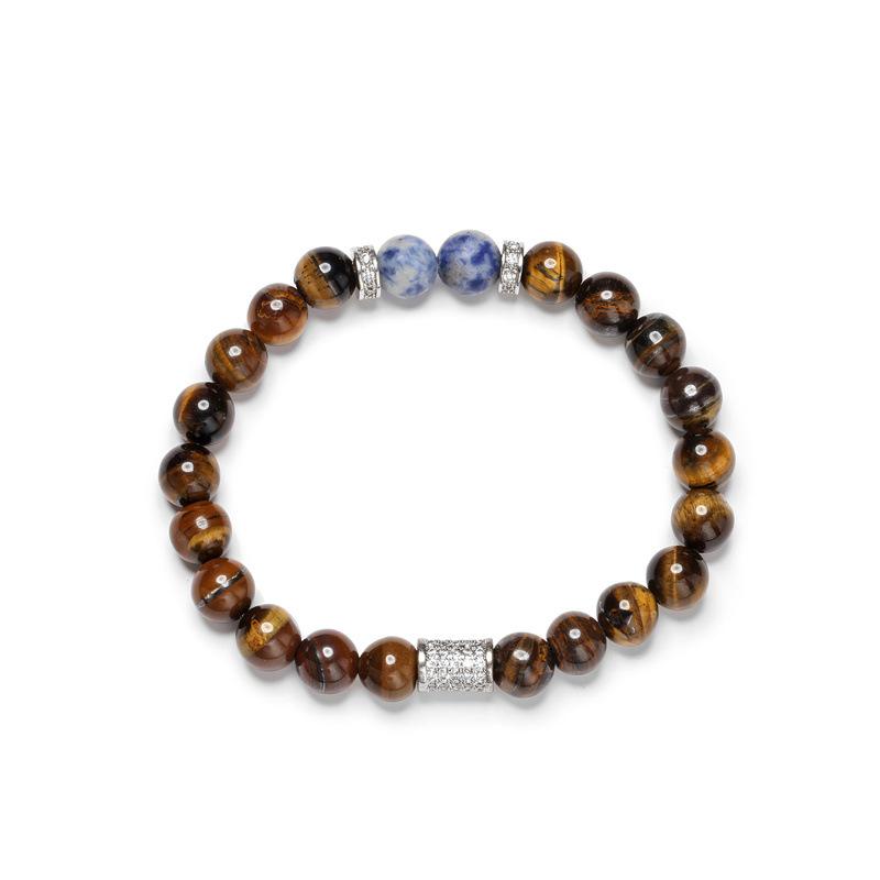 Natural Stone Beads Bracelet Bracelet for Couples Crystal Quartz Agate Gem Beads Matching Friendship Jewelry for Men and Women
