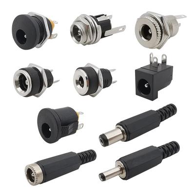 10 Stücke DC-Anschlüsse 5,5x2,1mm 3,5x1,3mm DC-Netzstecker Männlich Weiblich Jack Buchse Mutter Panelmontage DC-Netzadapteranschluss 5,5*2,1