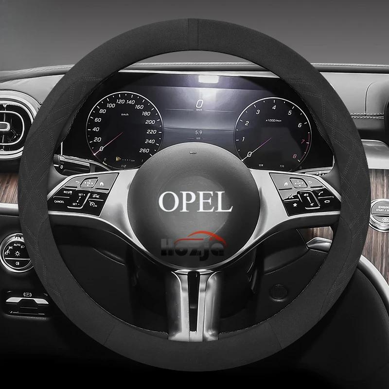 Suede Steering Wheel Cover for Opel Mokka Corsa Astra 2024 2025 Accessories