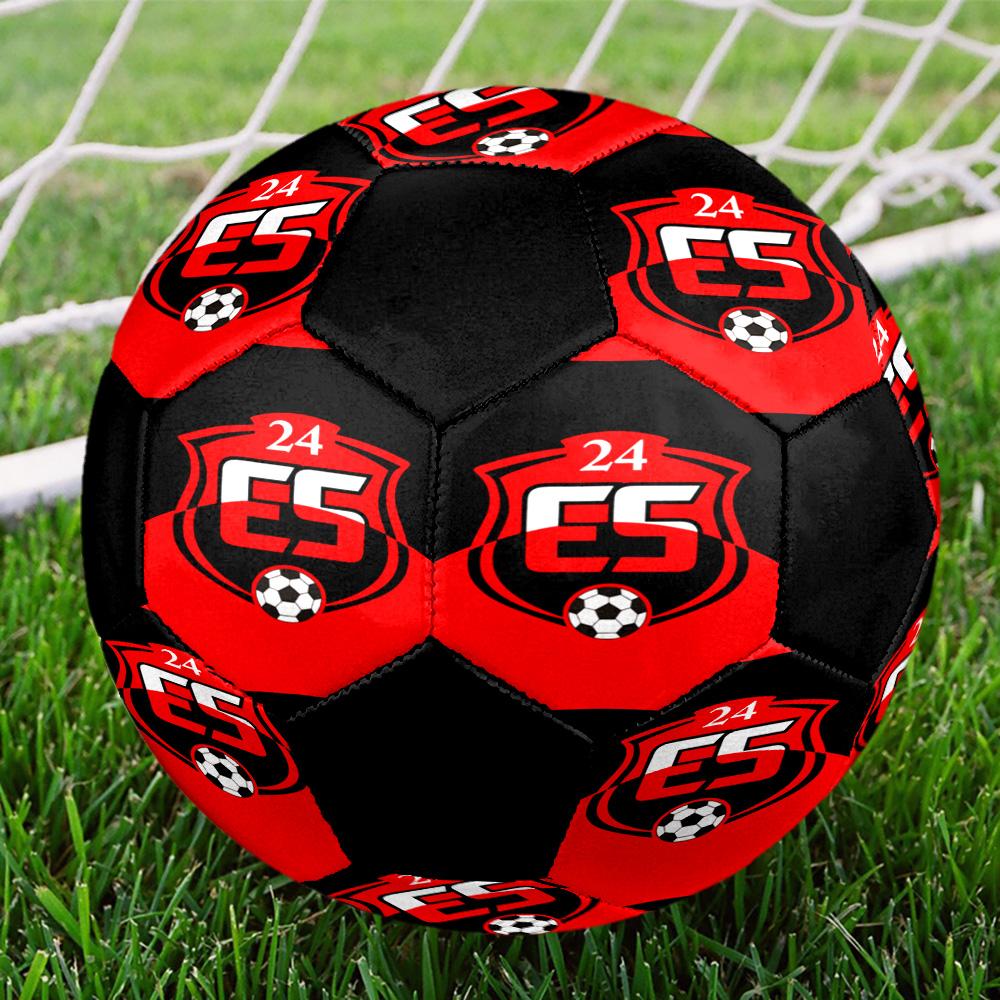 24 Erzincanspor Indoor Soccer Ball Colorful All Ages Size 5 Machine Stitched PVC Competition Ready Durable High-Bounce