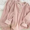 Women Suits Sets Cotton Large Size Pajamas Winter Thickened Fleece Longs Pants Two-piece Oversize 2PC Suit
