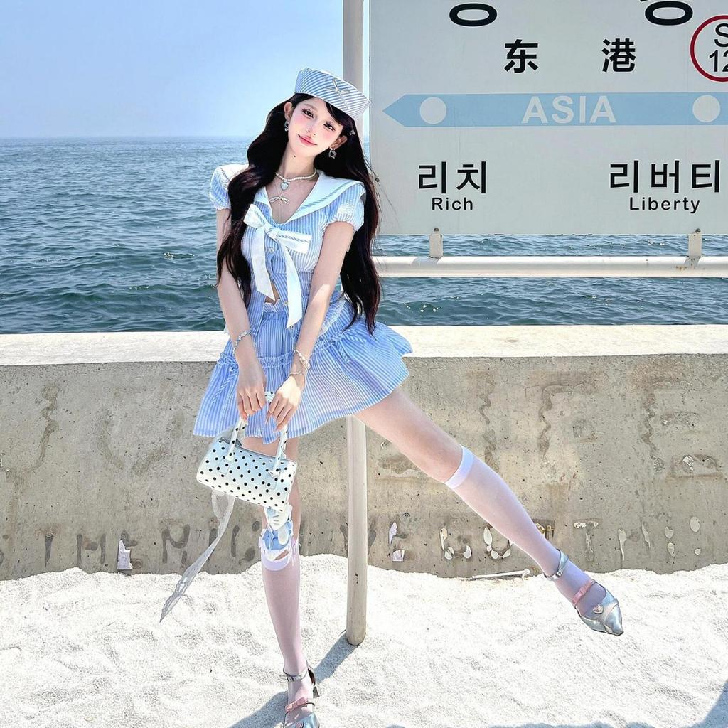 Liebe Blitz Diamant Schleife Matrosenhut Japanisch jk süß und niedlich Gesicht kleine Krempe Marine Stil Baskenmütze Kinder