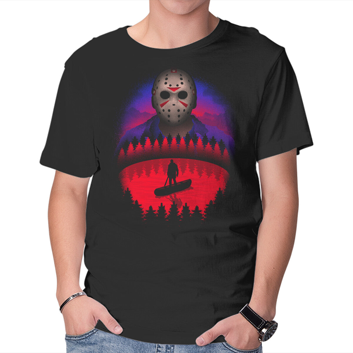 Unisex Crew Neck T-Shirt Negative Friday Graphic Short Sleeve Casual Tee M
