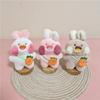 Adorable Dudu Bunny Plush Crossbody Carrot Bag Cute Stuffed Rabbit Toy Keychain