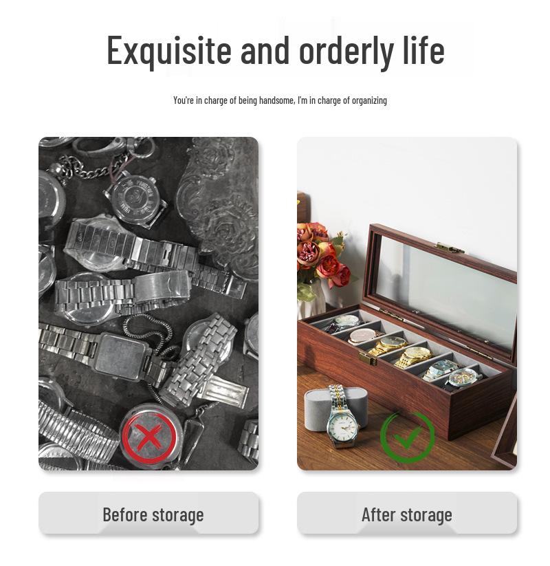 Walnut Wood Watch Box: High-End Display for Mechanical Watches & Bracelets