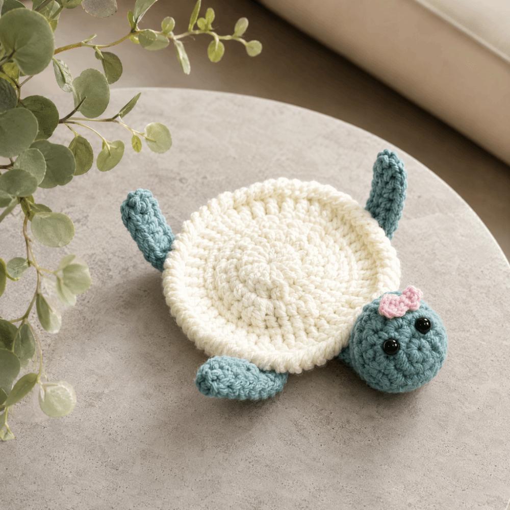 Cartoon Heat Resistant Pat Non-Slip Animal Drink Coaster Knitted Cup Mat  Kitchen Accessory