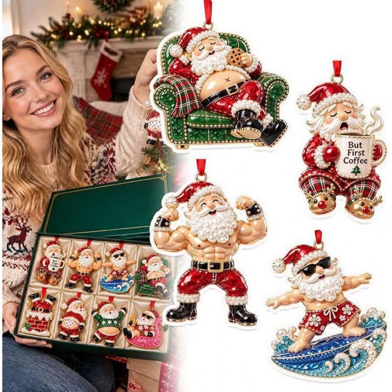 Christmas Santa Claus Holiday Ornaments Xmas Tree Hanging Decorations