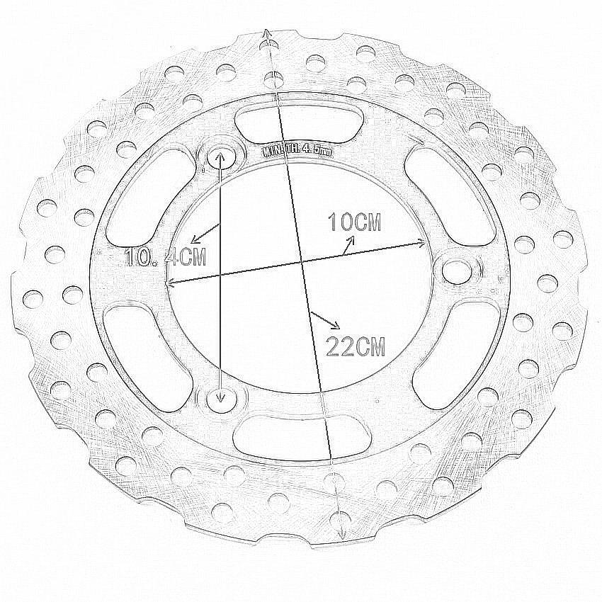 Motorcycle Rear Brake Disc For Kawasaki Ninja 250 R EX250J EX250K EX300 Ninja 300 ER250 Z250 ER300 Z300 41080-0591-11H  0114-11H