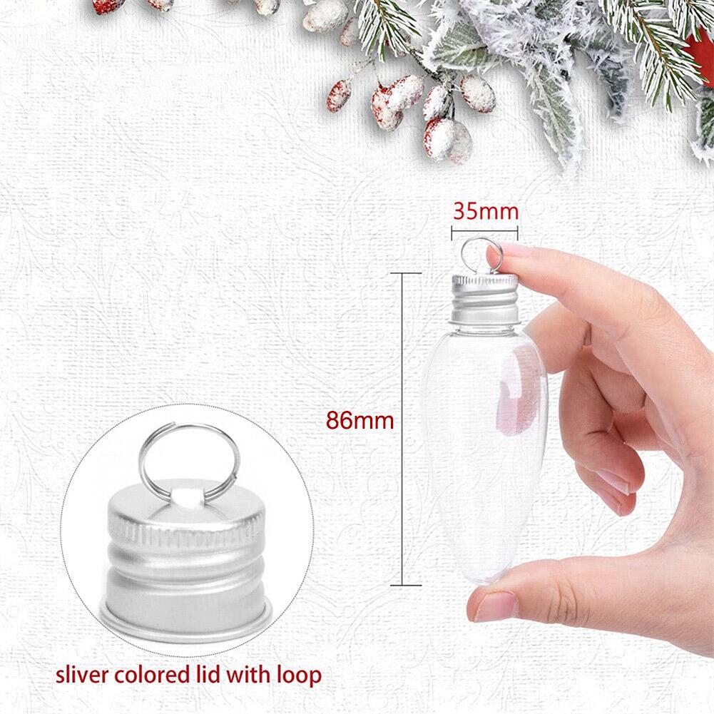 5/10/50pcs X Plastic Christmas Bulbs Transparent Ball Xmas Tree Hanging Ornaments Decoration For Home Wedding Party Gifts Boxs