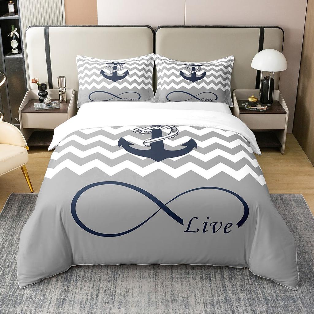 Comforter Anchor Pattern Home Soft Bedding For Adults And Children Suitable Anchor Loversbeautiful Warm And Comfortable