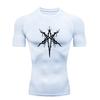 Gothic Cross Pattern  Men's Sports T-shirt Training Fitness Compression Workout T-Shirt Rashgard Tops