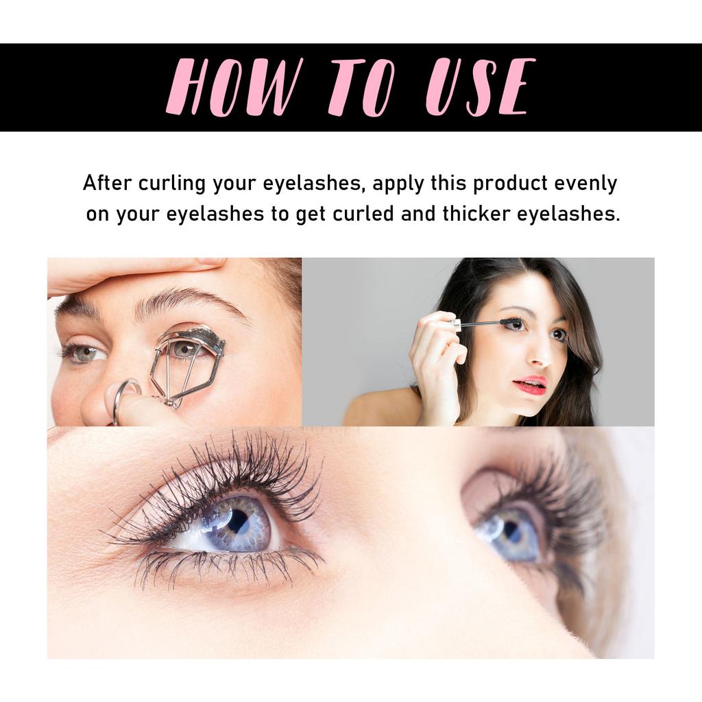 EELHOE 1 Pcs Curling Mascara Ultra-fine Small Brush Head Mascara Slim And Thick Curling Anti-sweat Non-smudge Curling Mascara Comestics