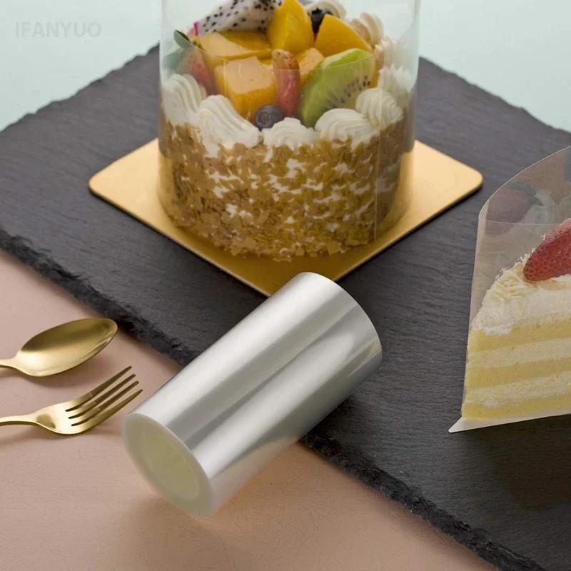 1 Roll Thickened Cake Edges Transparent Cakes Collar Mousse Chocolate Cake Sheets Surrounding Film Baking Pastry Cupcake Tools