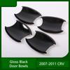 Ruili58 для Honda CRV CR-V 2007-2011 посеребренная черная карбоновая хромированная накладка на дверную ручку автомобиля декоративная наклейка