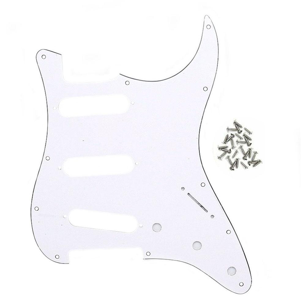 1pcs SSS Electric Guitar Pickguard 3 Ply 11 Holes with Screw  for FD ST Style Guitar Parts Replacement