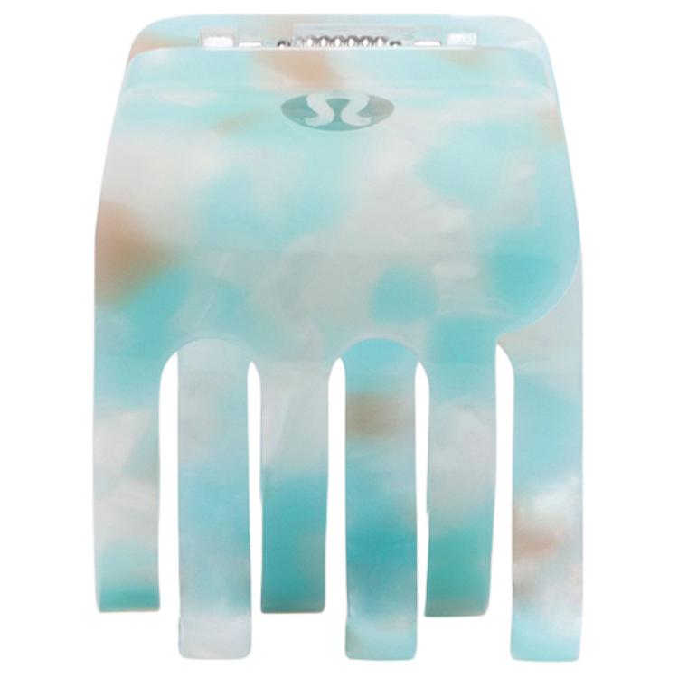 Lululemon Logo Design - Hair Clip Women Accessories Serene-Blue White LW9FF3S-1 F,Serene Cyan/White (TRQB/WHT)