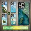 MALDIVES Travel Map For iPhone 12,Pro,16,15,Mini,13,17,Max,11,14,Plus,For Magsafe,Magnetic Wireless Charging Case