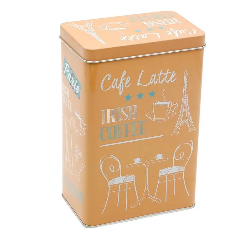 1/3/6Pcs Metal Tin Box American Style Biscuit Snack Coffee Candy Storage Box Rectangle Jewelry Cosmetic Organizer Home Decor