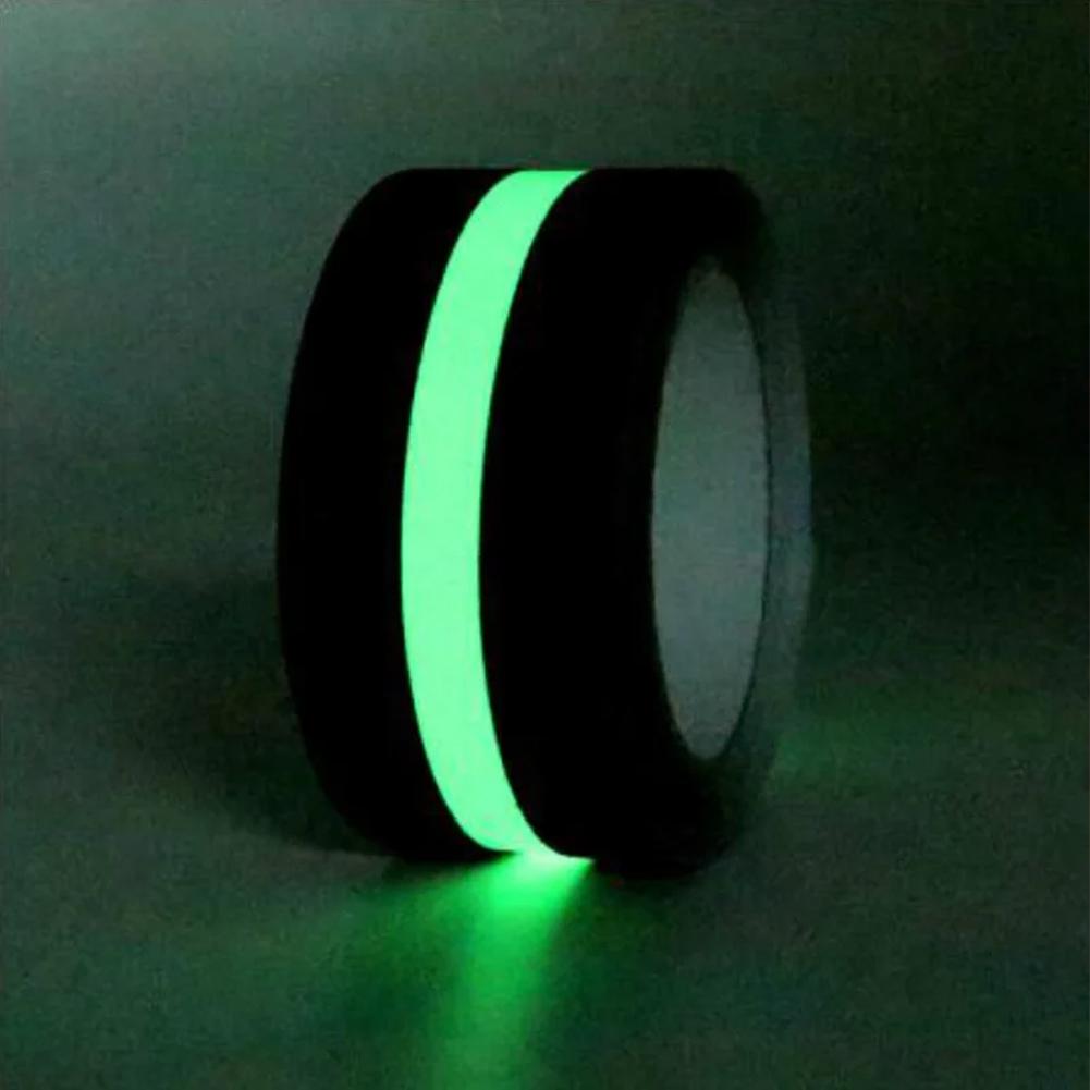 2/5M Anti Slip Traction Tape Glow In Dark Green Stripe Friction Abrasive Strong-Adhesive Safety Traction Tape For Stairs Steps