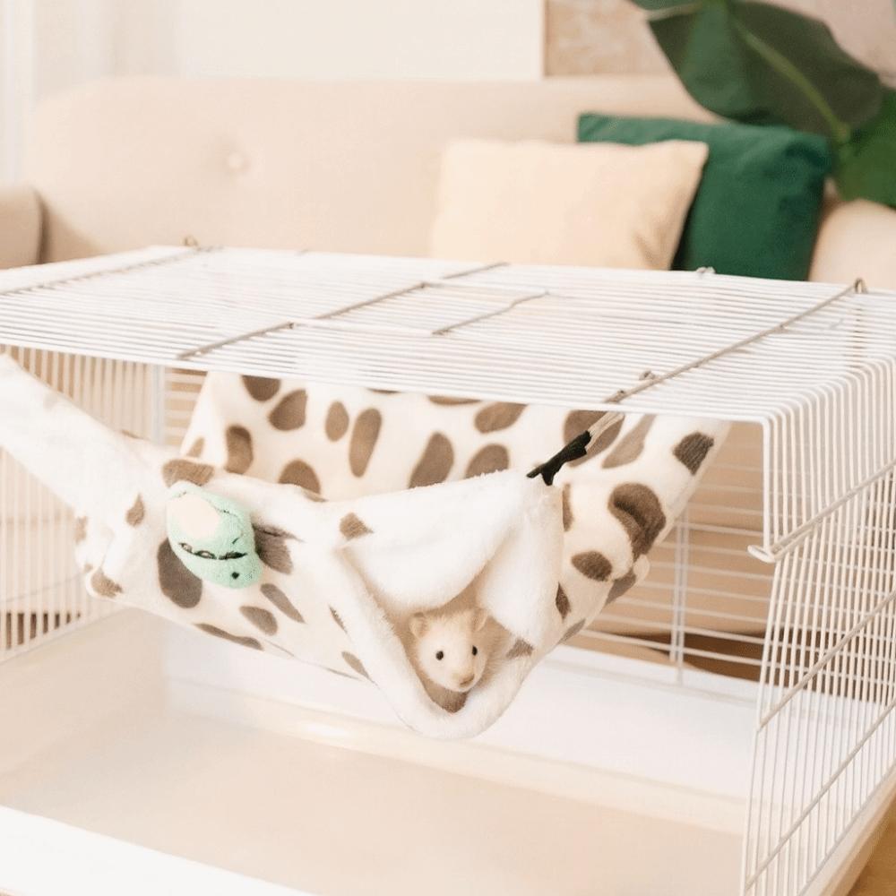 Warm Hamster Hammock Double-layer Small Pet Hanging Beds Cute Hamster Habitat Pet Cage