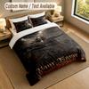 3Pcs Bedding Set Custom Name Text, 1 Sheet 2 Pillowcases Home Bed DecorDracula