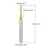 A84X-10PCS Titanium Coat Carbide End Mill Engraving Milling Cutter CNC Router Bits For PCB Machine, 1/8 Inch Shank