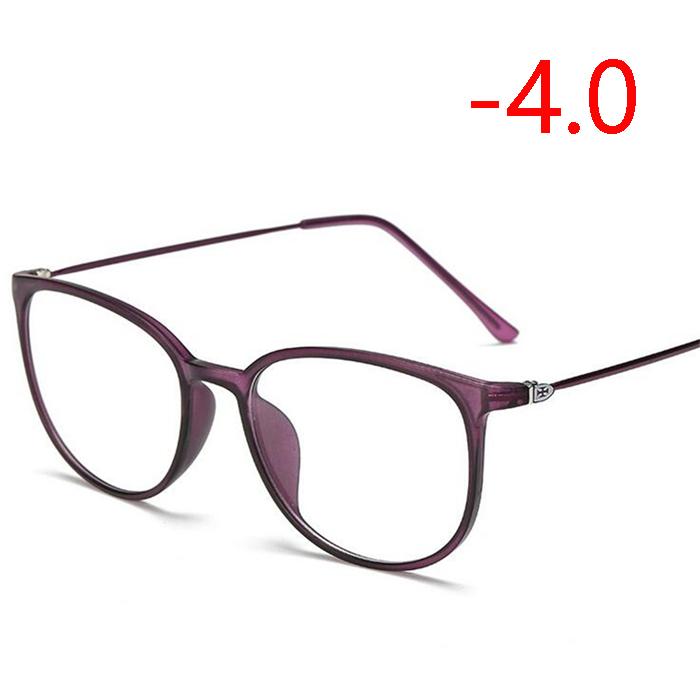 

Ultralight TR90 Myopia Glasses Women Men Retro Oval Student Short-sighted Eyewear Diopter -0.5 To -6.0