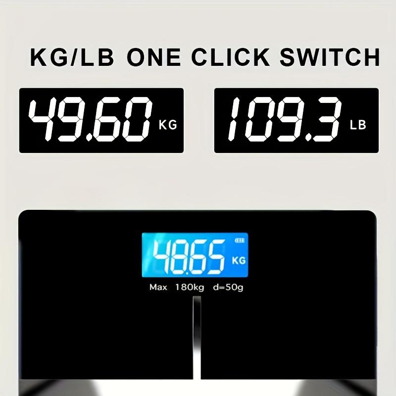 high quality1pc Heavy-Duty Digital Bathroom Scale with Large Capacity 390 lbs, Backlit LCD Display & High Accuracy - Modern Electronic Weight Scale
