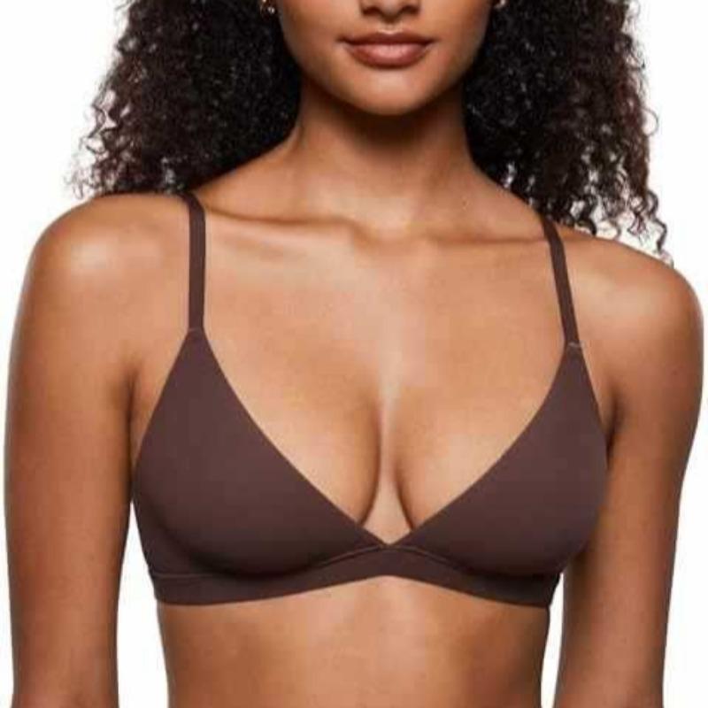 European Seamless Deep V Bra for Women Gathered Side Bust Coverage Anti-Sagging Daily Comfort Intimates