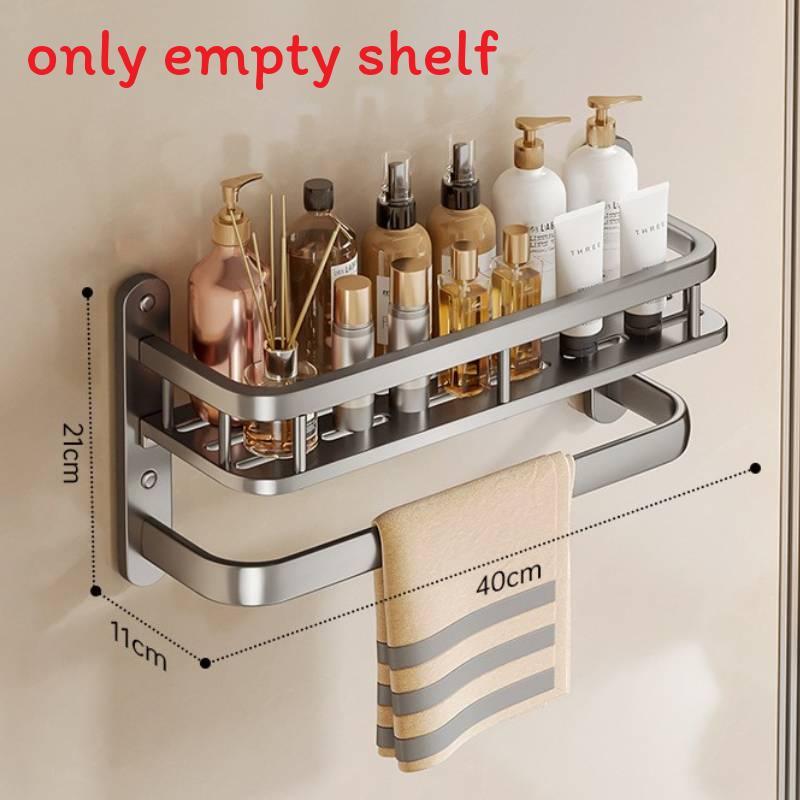 Modern Aluminum Wall Mount Shelf For Bathroom With Anodized Surface And Heavy Duty