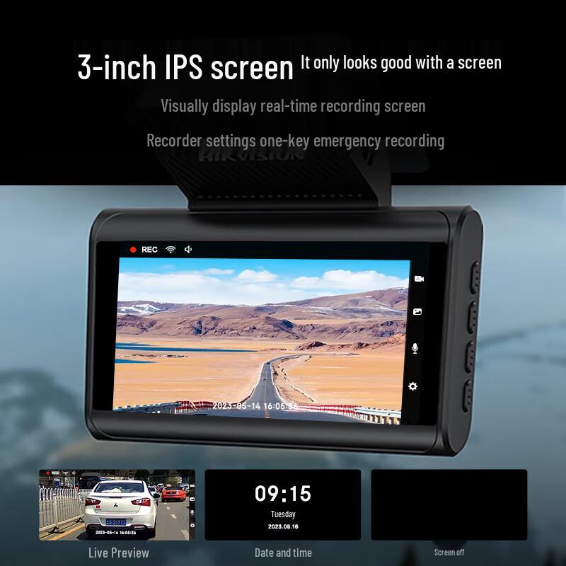 HIKVISION C6S 4K Ultra HD Dash Cam CN plug (adapter included)