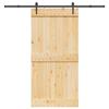 VidaXL Sliding Door and Hardware Kit 100x210 Cm Solid Pine 3332699