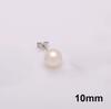 925 Sterling Silver Jewelry Natural Round Pearl Earrings Jewelry For Women 6-8-10mm Freshwater Simple Pearl earring Friend Gift