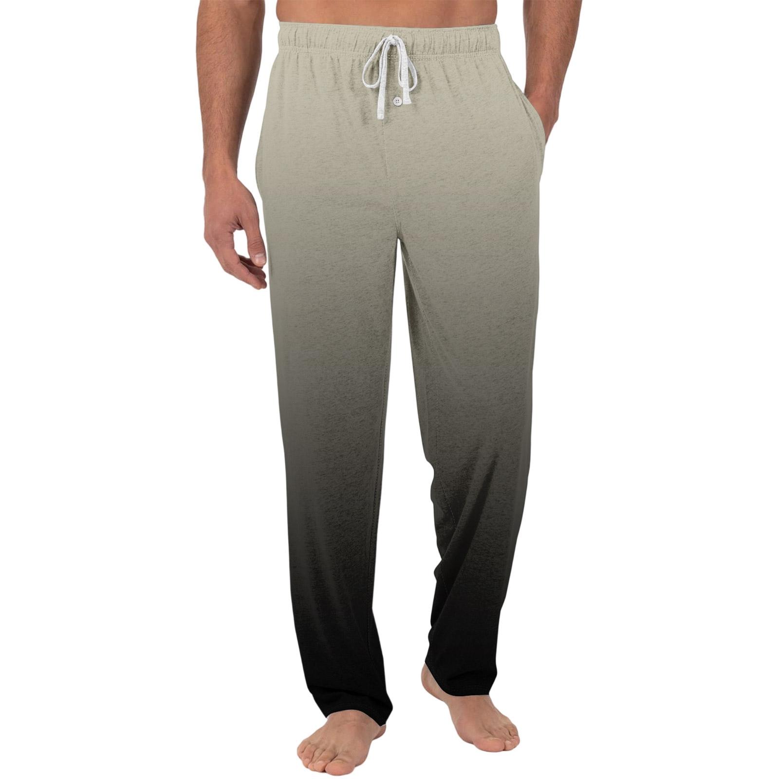 

Men s Casual Pajama Pants With Pockets | Tie, Gradient Printed Plain Weave, Loose Fit Elastic Waist For Home Wear XXXL
