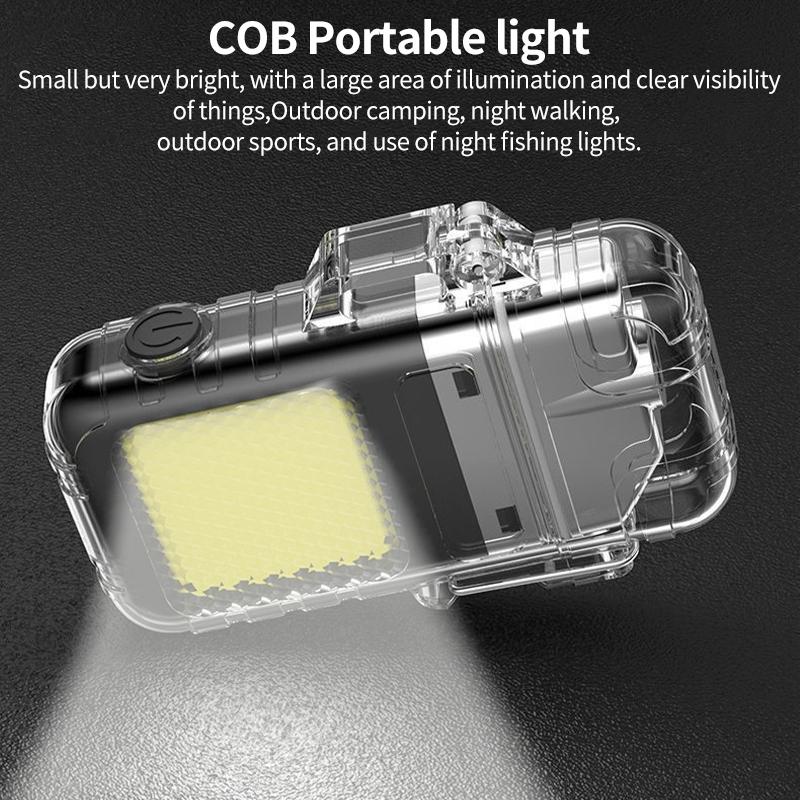 Multifunktionale Mini-COB-Schlüsselanhängerleuchte für Lade- und Wartungsarbeiten, Outdoor-Notleuchte mit Zündfunktion