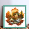 Landscape Full 11CT DIY Stamped Cross Stitch Kits 17.72x17.72in Cross Stitch Art and Crafts Kits for Adults Home Decor